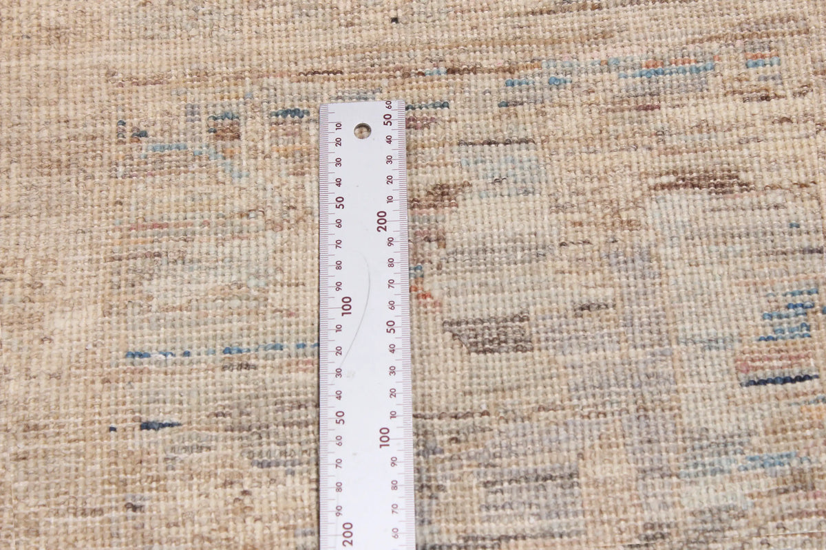 Large Beige & Blue Art Deco Rug, 396 × 300 cm, view 10.