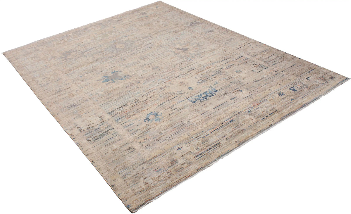 Large Beige & Blue Art Deco Rug, 396 × 300 cm, view 4.