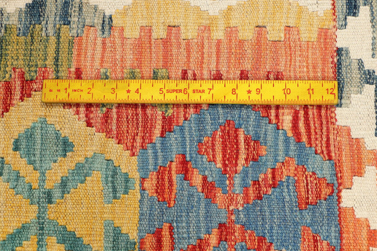 Bunter Kelim Läufer mit Medaillons, 244 × 80 cm – Detailansicht 3