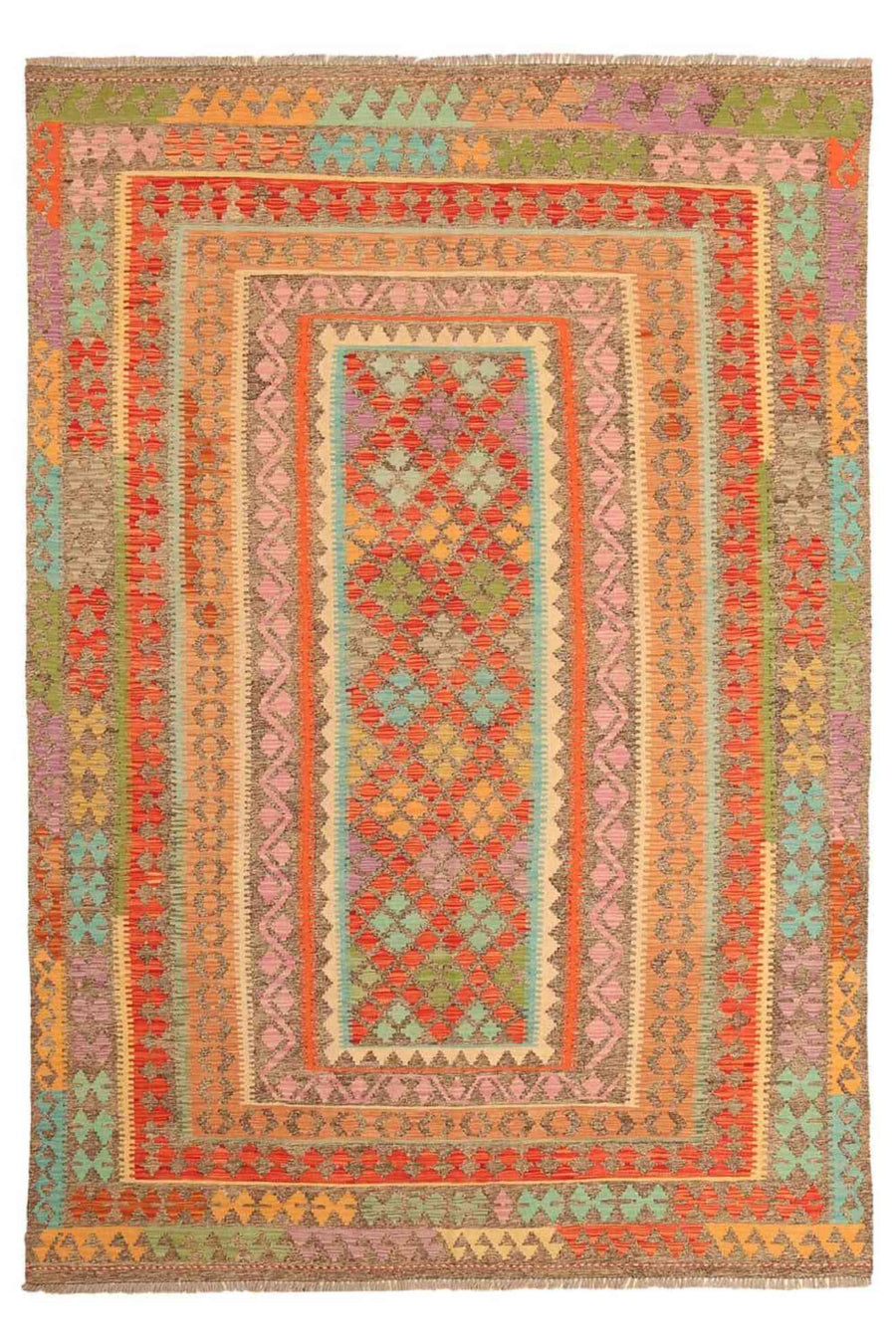 Multicolor Diamond Kilim Rug, 298 × 210 cm — view 1