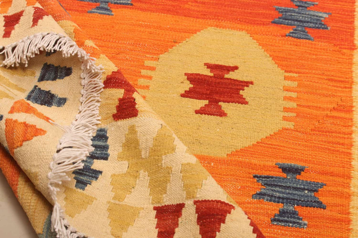 Orange Medallion Kilim Rug, 288 × 205 cm — view 8