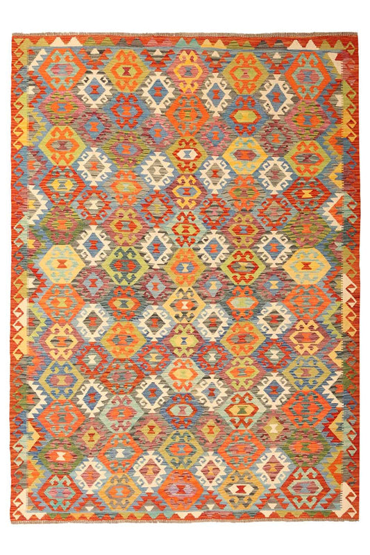 Handgewebter Kelim aus Wolle, 288 × 206 cm, Artikel KT-27235 – Gesamtansicht