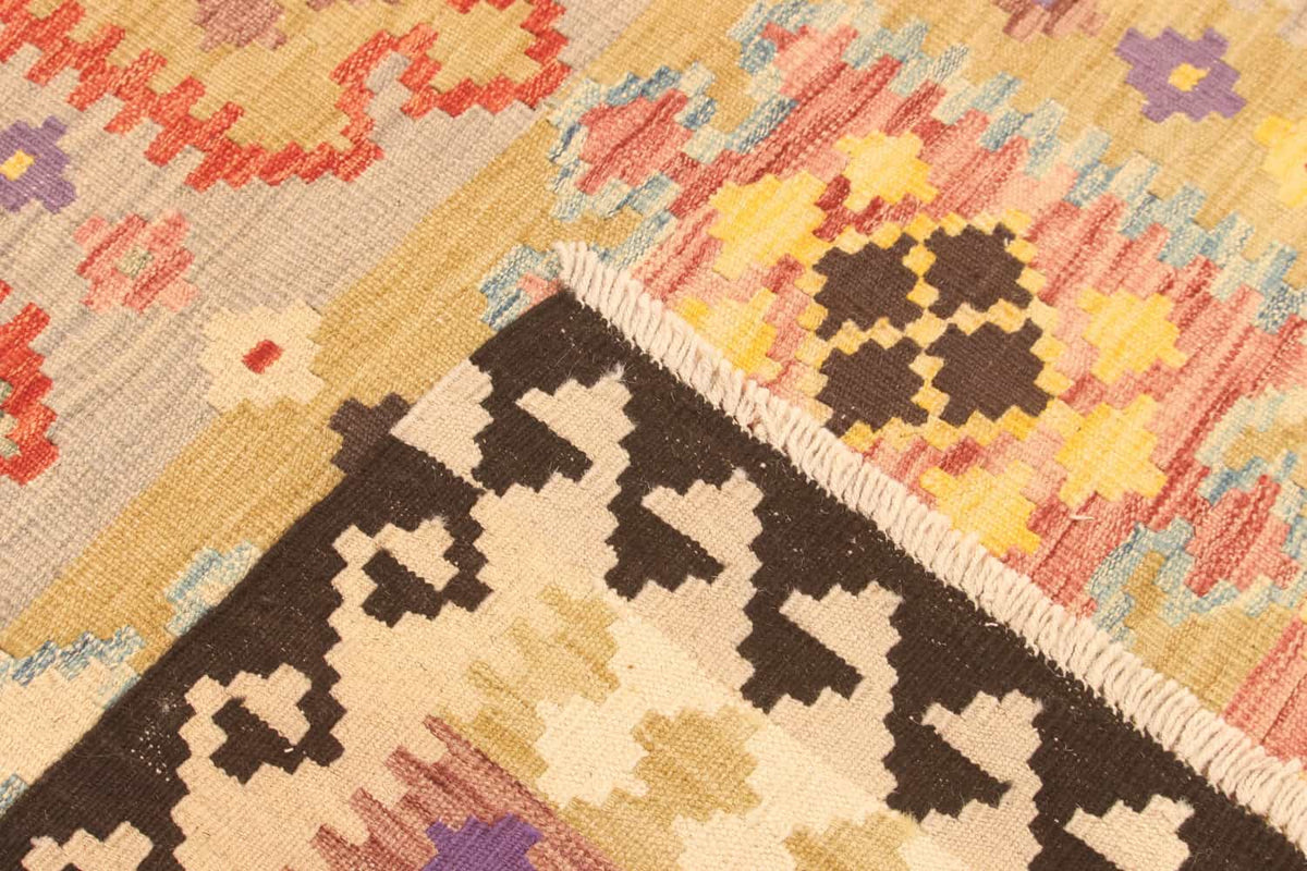 Multicolor Geometric Panel Kilim Rug, 289 × 202 cm — view 5