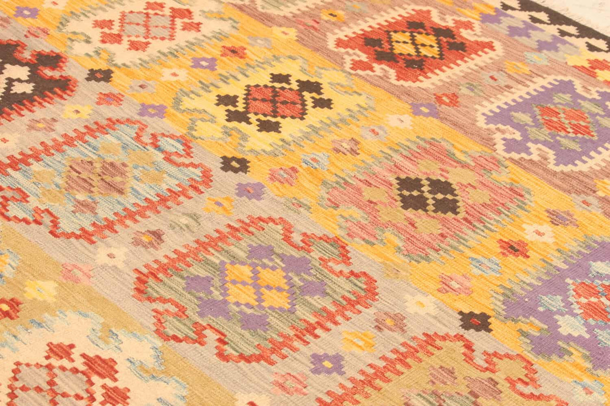 Multicolor Geometric Panel Kilim Rug, 289 × 202 cm — view 7