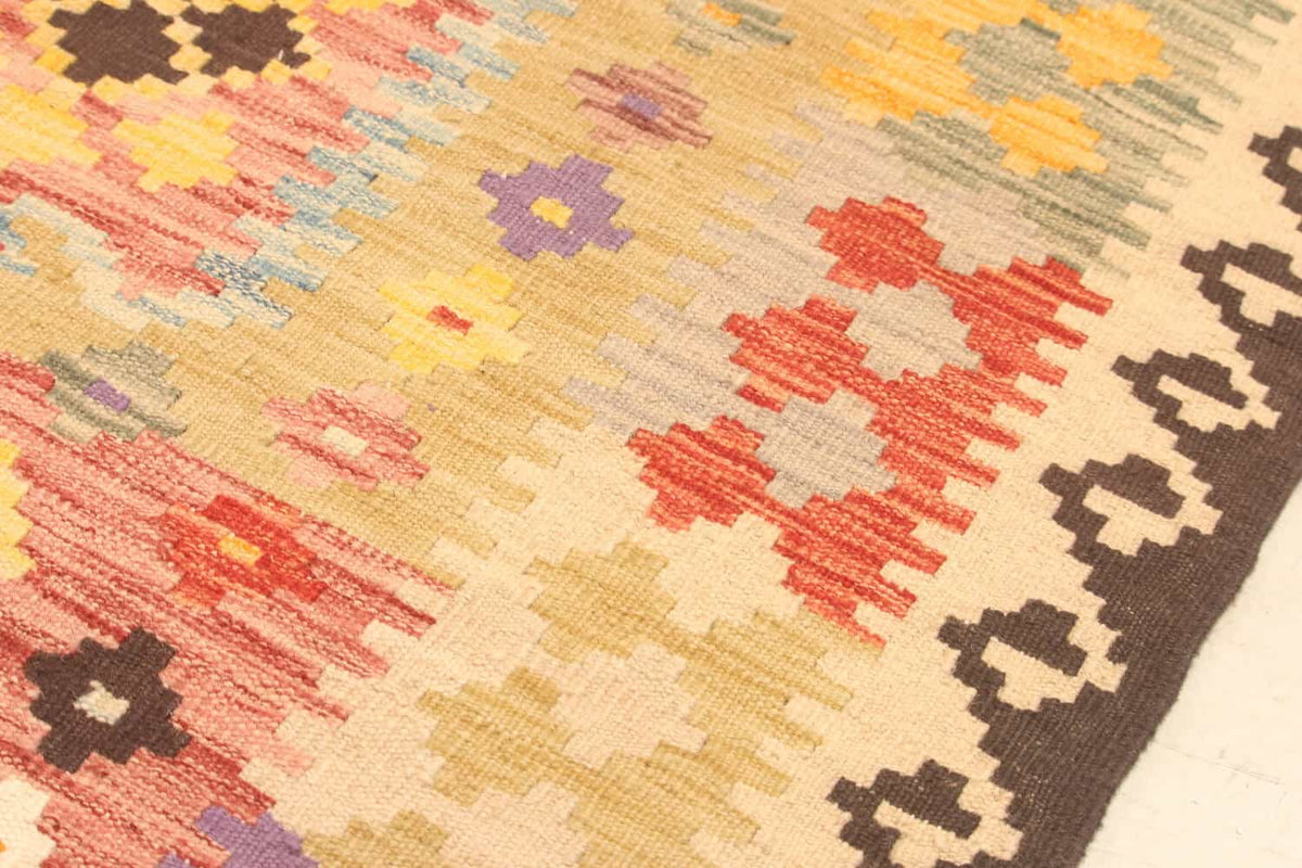 Multicolor Geometric Panel Kilim Rug, 289 × 202 cm — view 8