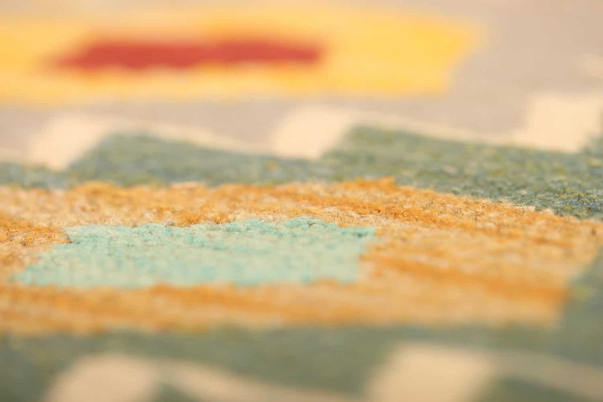 Kilim Rug with Ochre Border, 290 × 196 cm — view 7