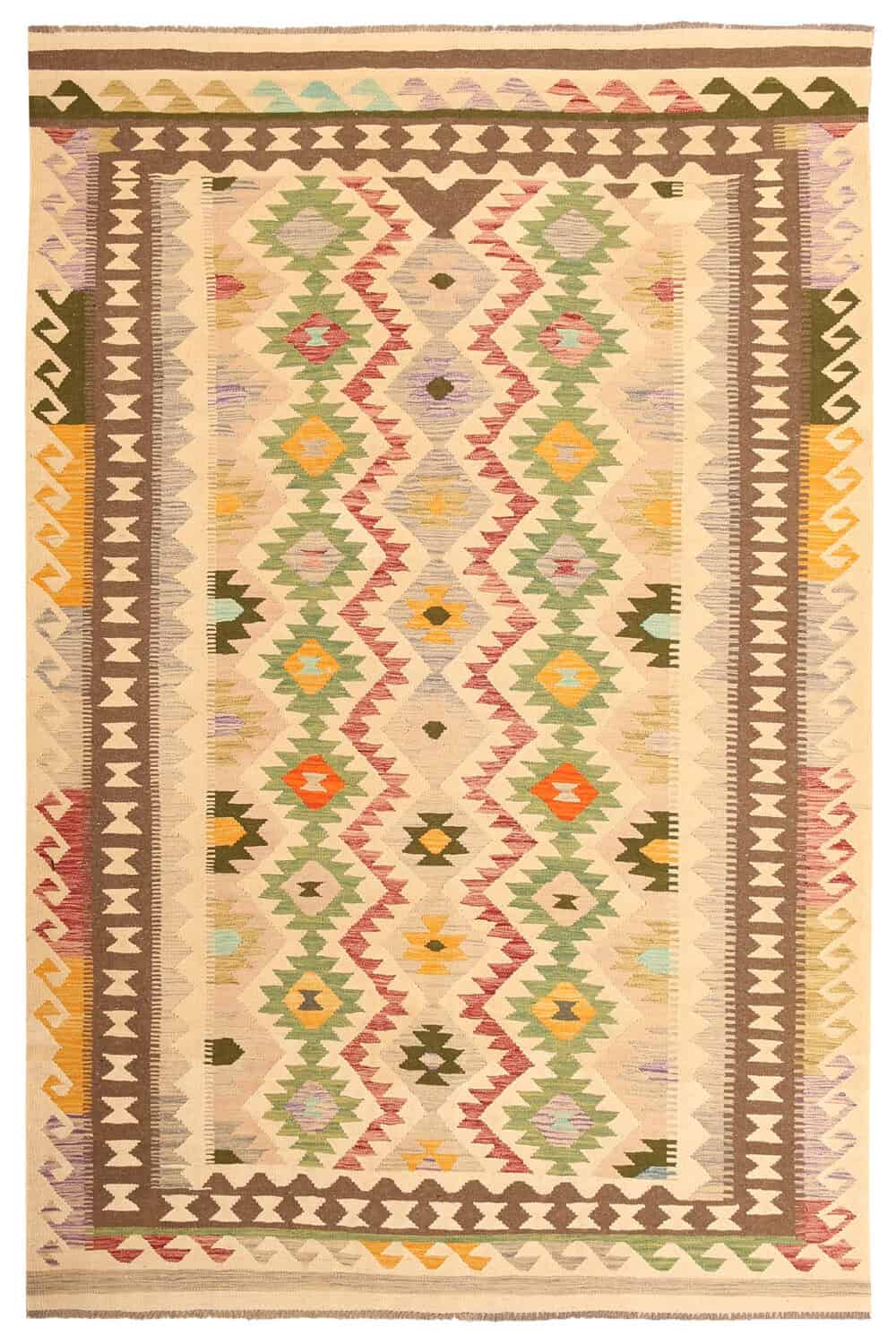 Handgewebter Kelim aus Wolle, 300 × 195 cm, Artikel KT-26751 – Gesamtansicht