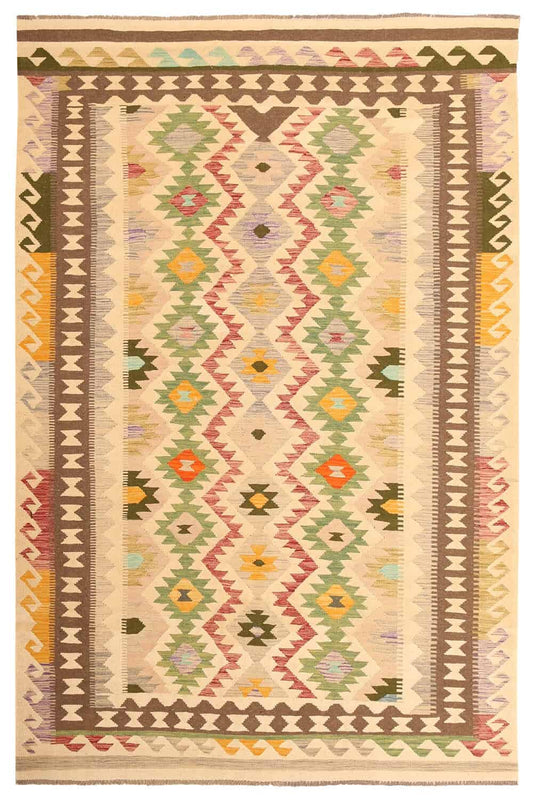 Handgewebter Kelim aus Wolle, 300 × 195 cm, Artikel KT-26751 – Gesamtansicht