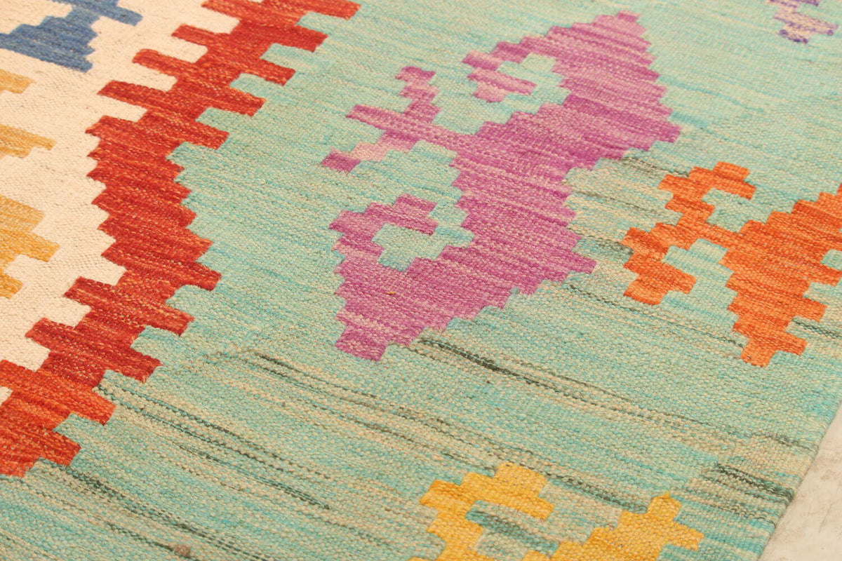 Turquoise Medallion Kilim Rug, 300 × 198 cm — view 7