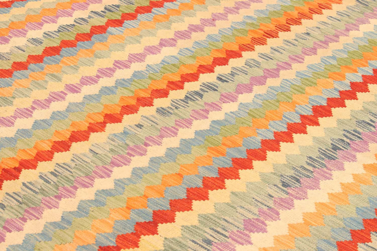 Red and Yellow Striped Kilim Rug, 300 × 199 cm — view 3