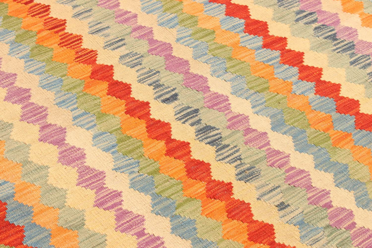 Red and Yellow Striped Kilim Rug, 300 × 199 cm — view 4