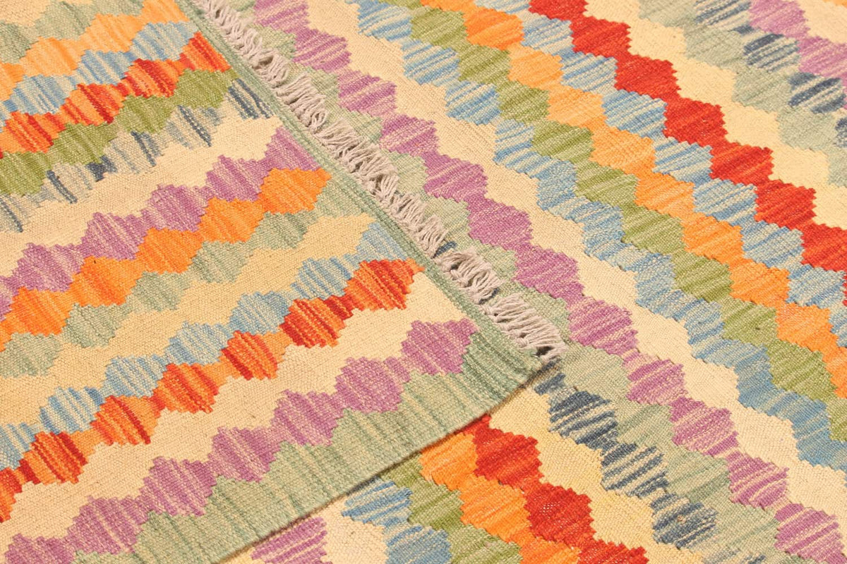Red and Yellow Striped Kilim Rug, 300 × 199 cm — view 5