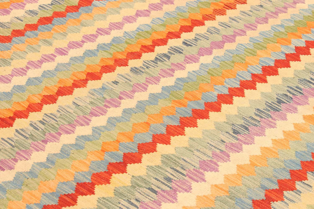 Red and Yellow Striped Kilim Rug, 300 × 199 cm — view 9