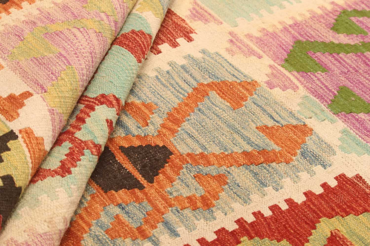 Geometric Panel Kilim Rug, 308 × 204 cm — view 8