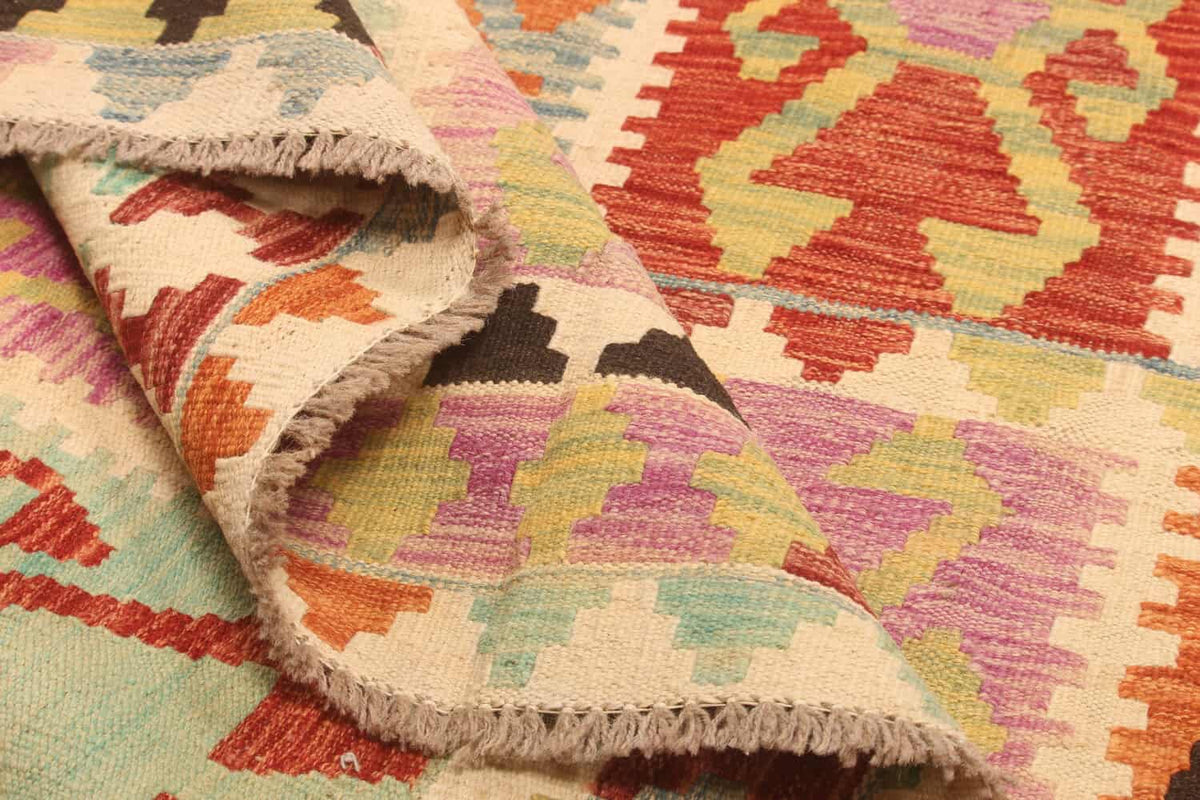 Geometric Panel Kilim Rug, 308 × 204 cm — view 9