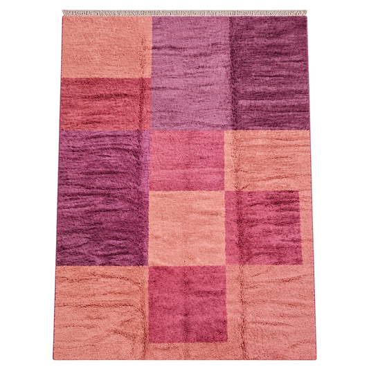 Berberteppich Multicolor mit großen Farbblöcken – 580 × 392 cm, freigestellte Gesamtansicht