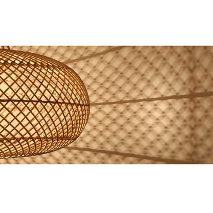 Alva Rattan-Pendelleuchte – Produktansicht 3