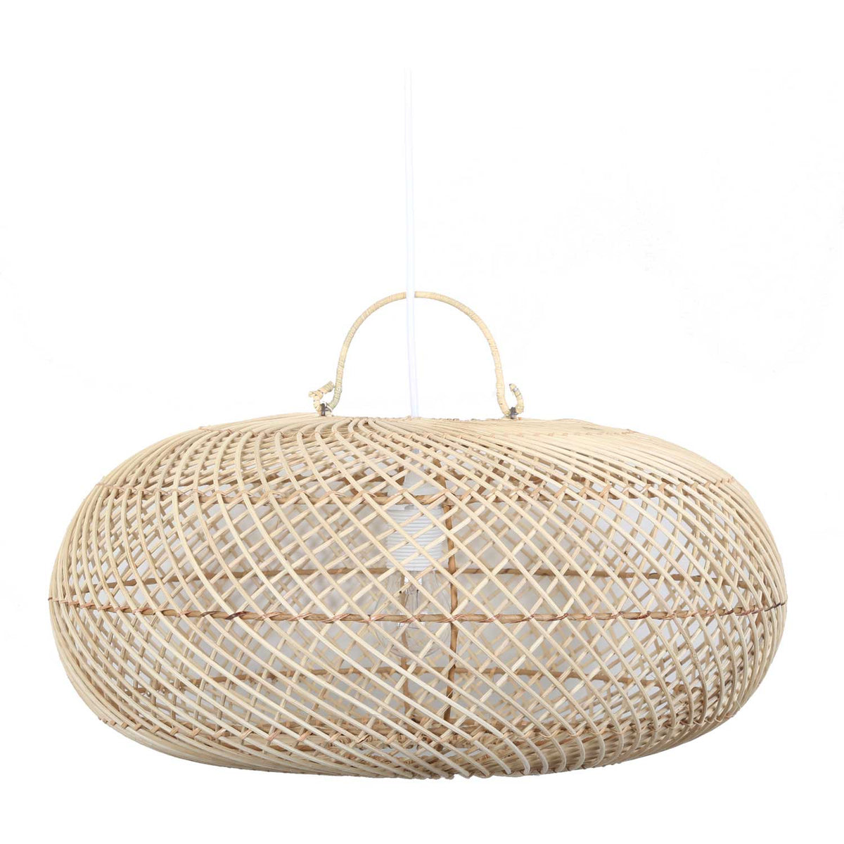 Alva Rattan-Pendelleuchte – Produktansicht 4