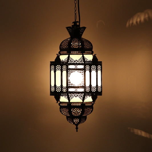 Orientalische Laterne mit Milchglas – Amira 60 cm
