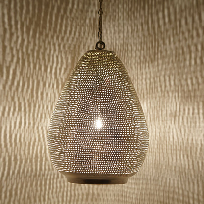 Elara – orientalische Hängeleuchte Silber Ø 22 cm, Produktansicht 4