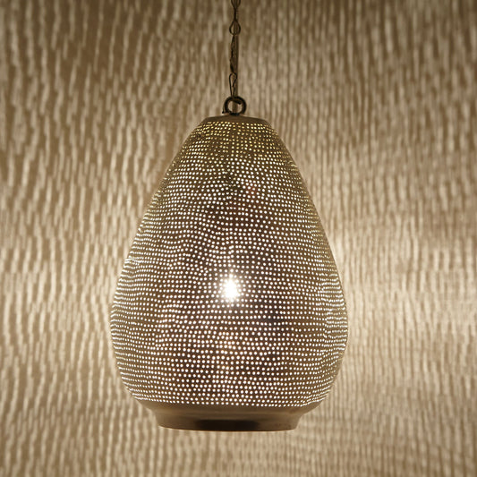 Elara – orientalische Hängeleuchte Silber Ø 22 cm, Produktansicht 4