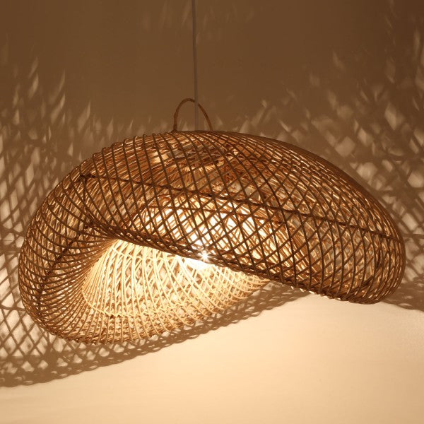 Elin Rattan-Pendelleuchte – Modellansicht 2