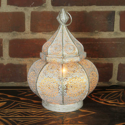 Orientalische Tischlampe Weiß-Gold – Leona 30 cm, Ansicht 2