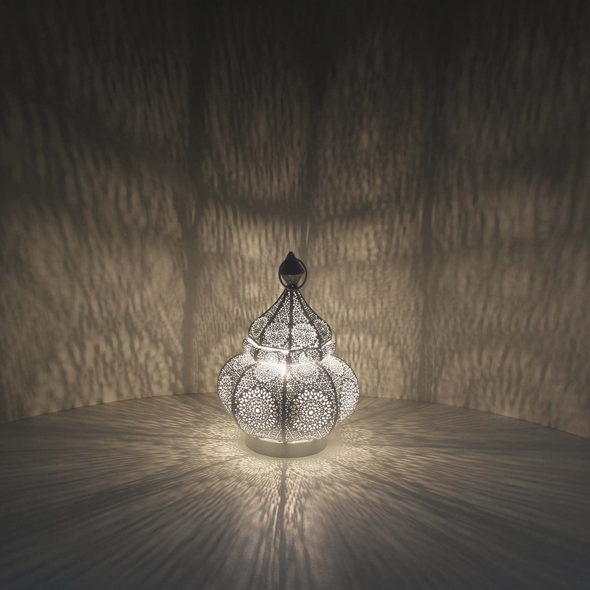 Orientalische Tischlampe Weiß-Gold – Leona 30 cm, Ansicht 3