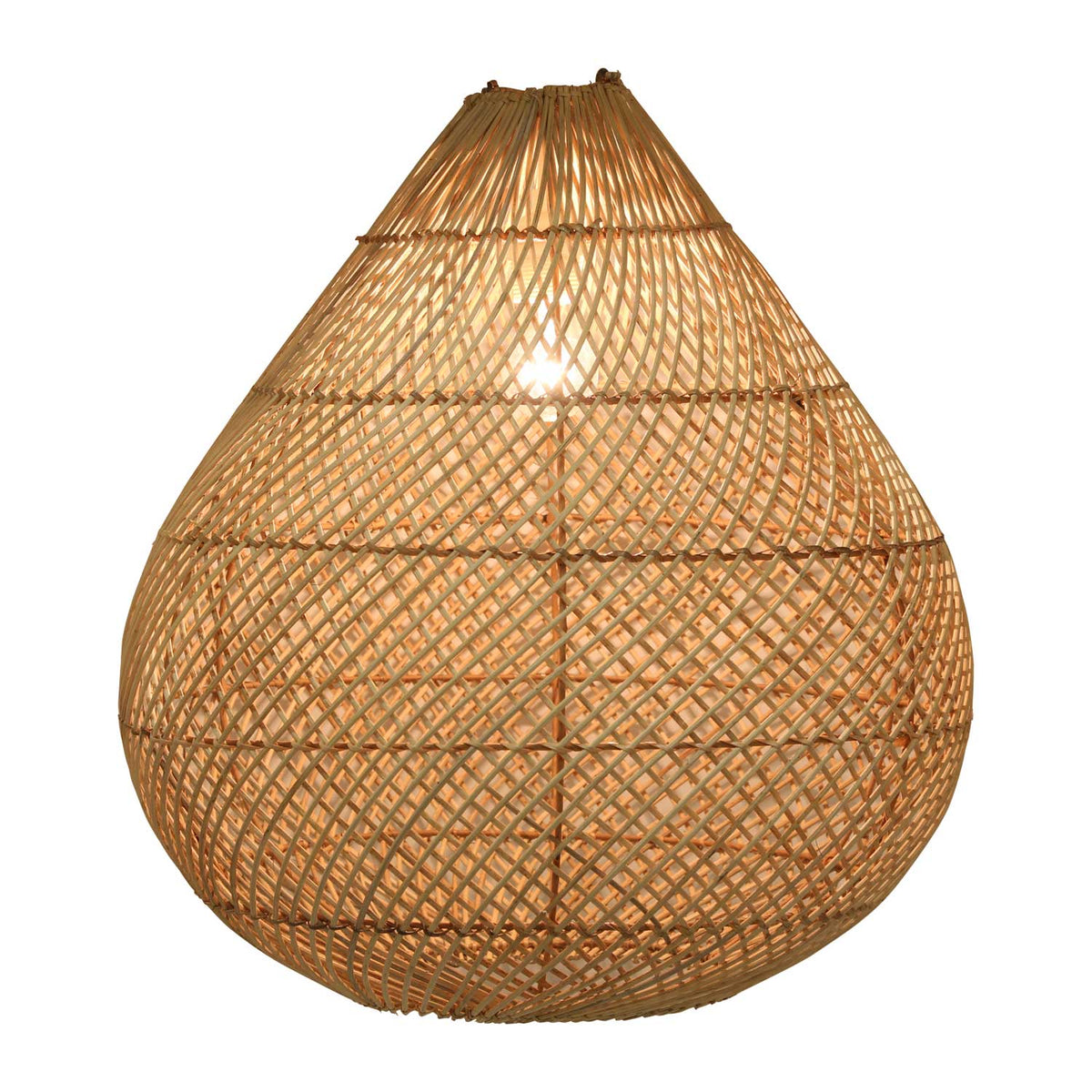 Solea – große Rattan-Pendelleuchte in Tropfenform, Ø 50 cm, Ansicht 3