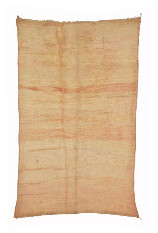 Vintage-Wollteppich T06 in Beige, 260 × 147 cm – Beige und Sand mit zarten Rosétönen