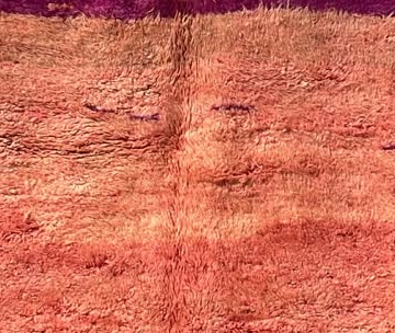 Vintage Berberteppich Rosé mit violettem Farbfeld – 280 × 194 cm – Originaldetail 1