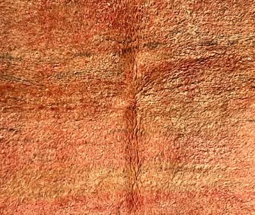 Vintage Berberteppich Pfirsichrosa mit sanftem Farbverlauf – 246 × 167 cm – Originaldetail 1
