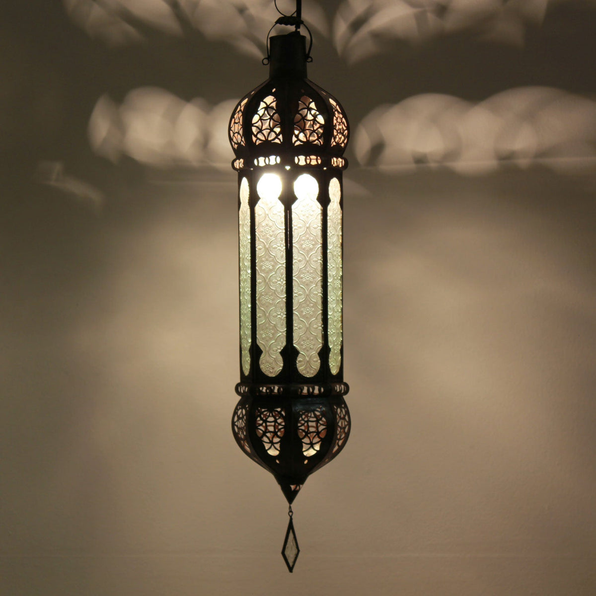 Yara weiss – Glas-Hängeleuchte 58 cm, Ansicht 2
