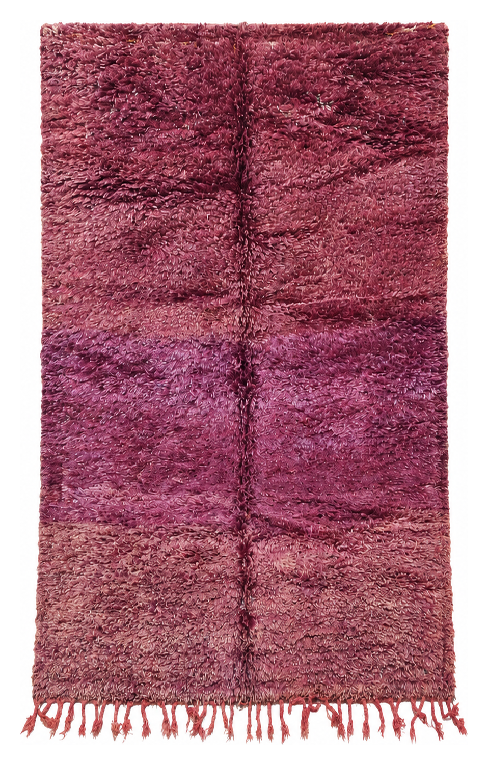 Vintage Berberteppich Altrosa mit tonaler Struktur, 300 × 170 cm, MF-067 – Gesamtansicht auf weißem Hintergrund