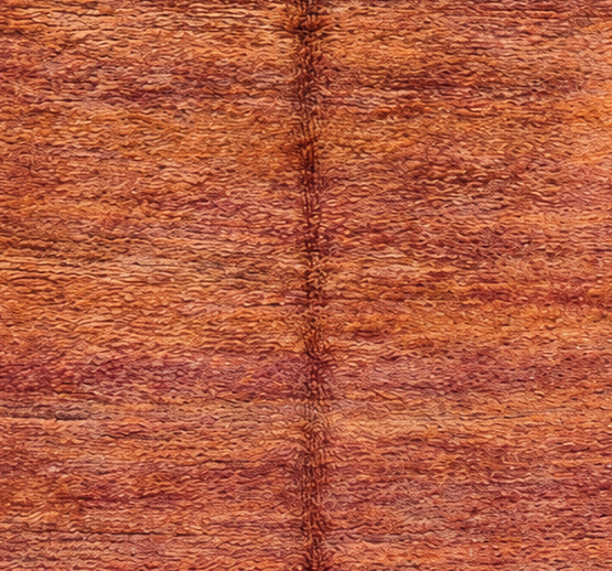 Vintage Berberteppich Ocker mit burgunderrotem Abschluss, 275 × 150 cm, MF-055 – Detailausschnitt des Musters